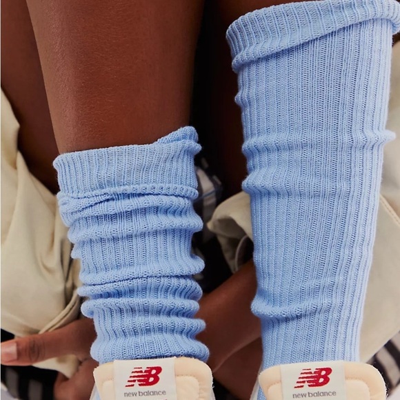 Free People Super Scrunch Solid Socks – Light Blue - NWT - Picture 2 of 5